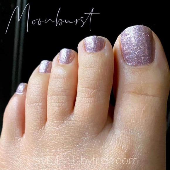 ☘️ Color Street PEDICURE MOONBURST Dusty Pink Glitter Toe Nail Set - Picture 7 of 8